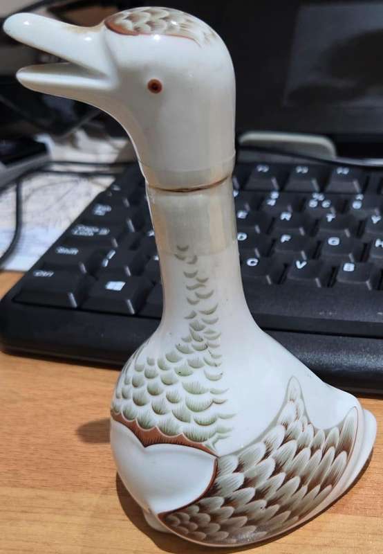 Chabot X.O. Armagnac Handmade LImited Edition Goose Porcelain Decanter