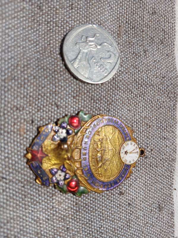 Rare 1914 Masonic Medal  Antique Freemason Collectible with Intricate Detailing & Historic Charm
