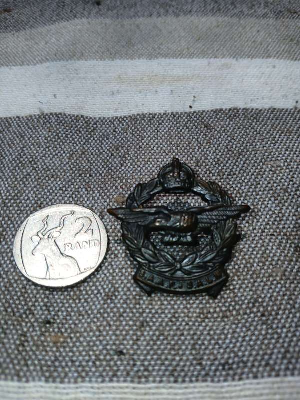 South African Air Force (SAAF) SALM Collar Pin  Rare Military Collectible