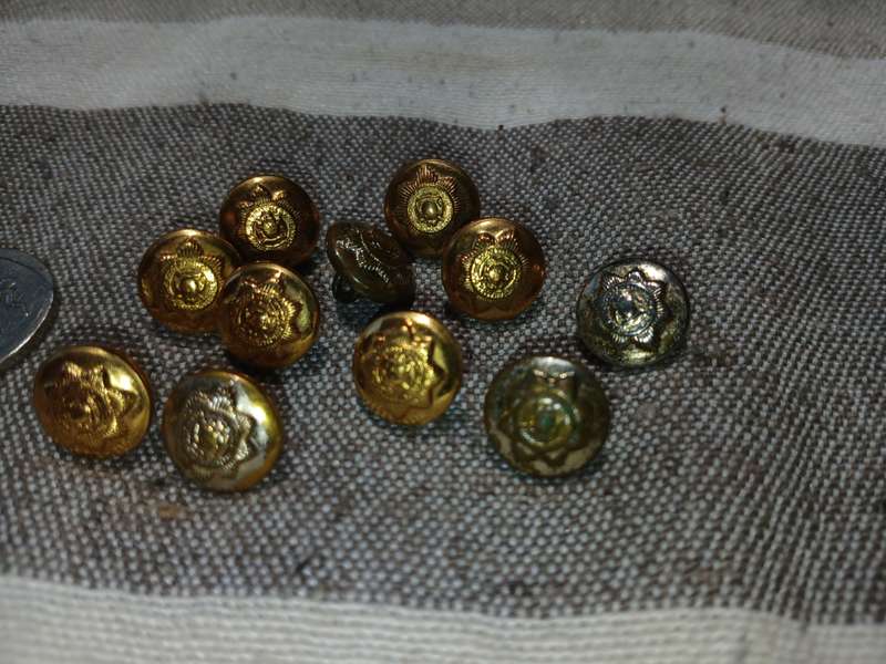 Vintage SAPS Brass Buttons  Rare South African Police Collectible