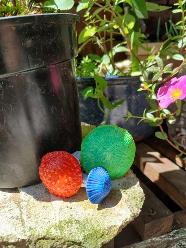 Handmade Mushroom Set  Fairy Garden & Potted Plant Decor