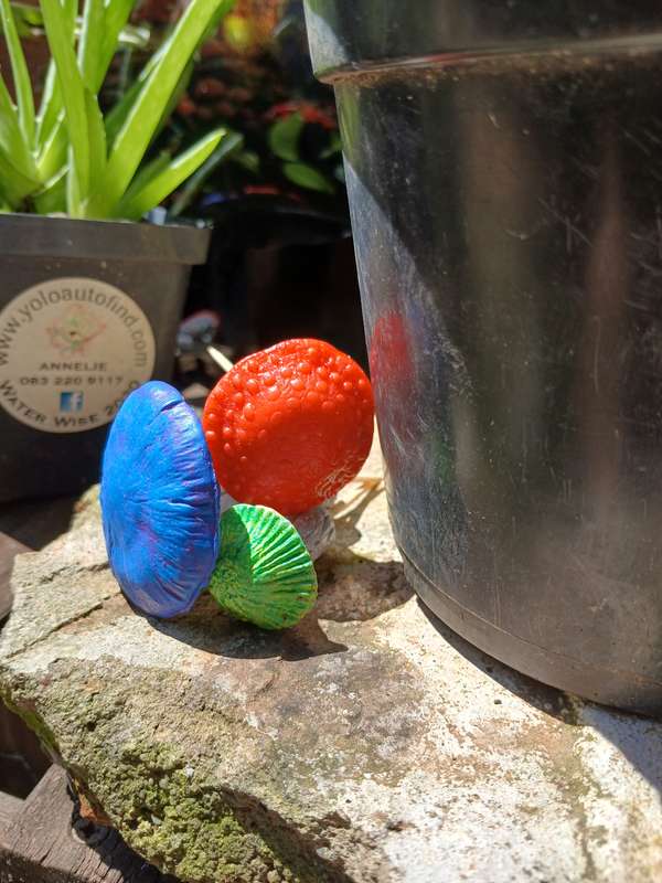 Handmade Mushroom Set  Fairy Garden & Potted Plant Decor