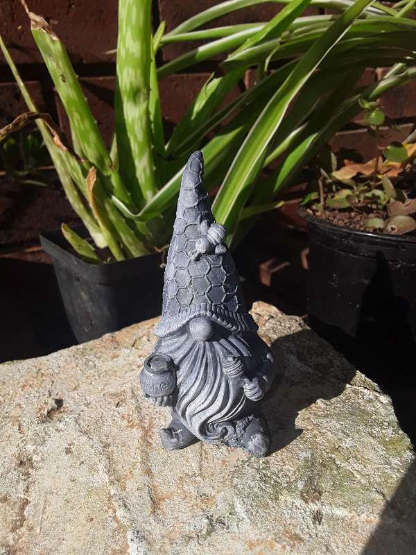 Mini Cement Gnome Set  5 Handmade Statues for Fairy Gardens, Plant Pots & Decor (11cm)
