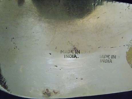 Vintage Shoe Brass Ashtray from India