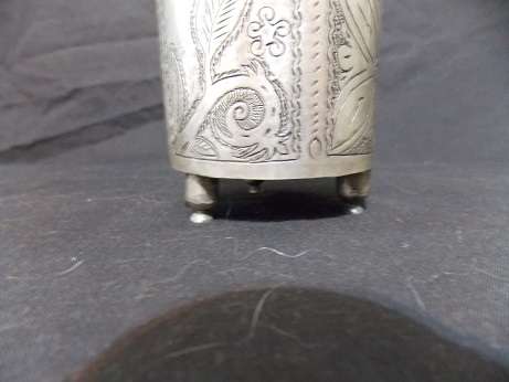 Antique Pewter Trinket Bowl with Lid