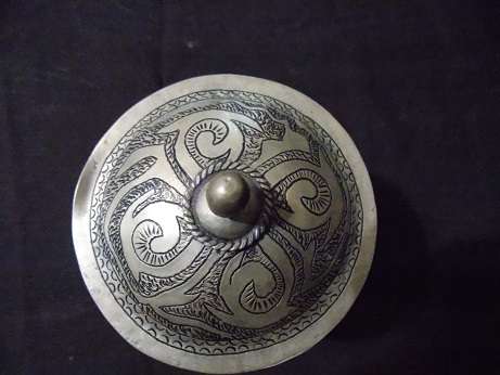 Antique Pewter Trinket Bowl with Lid
