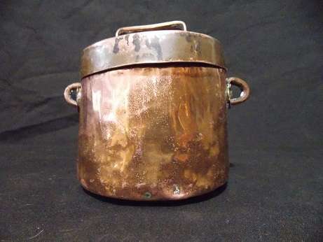 Antique Copper Bowl with Lid
