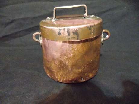 Antique Copper Bowl with Lid