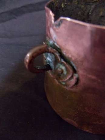 Antique Copper Bowl with Lid