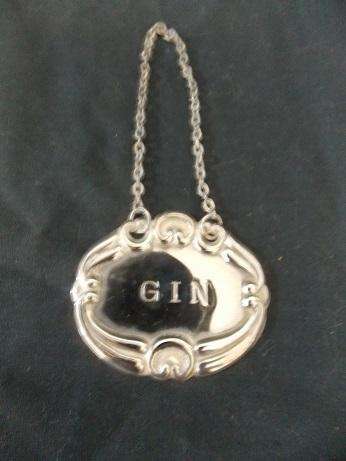 Set of Three Silver Plated Spirits Bottles Tags