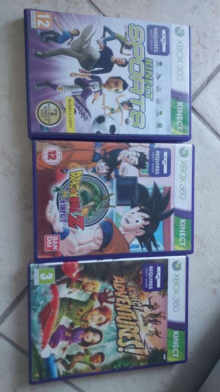 XBOX 360 KINECT SENSOR + 3 GAMES