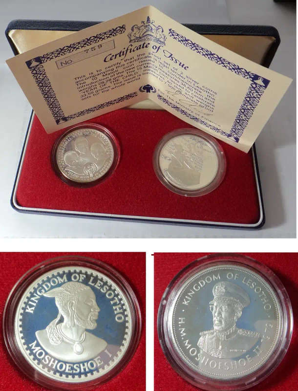 Lesotho Silver Crown-size Proof Coins of 1979