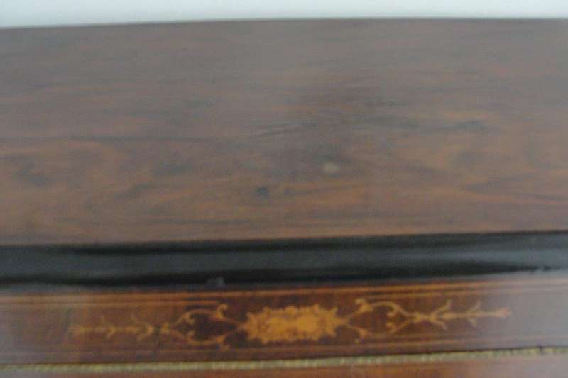 ANTIQUE WALNUT CABINET WITH INLAY 1890