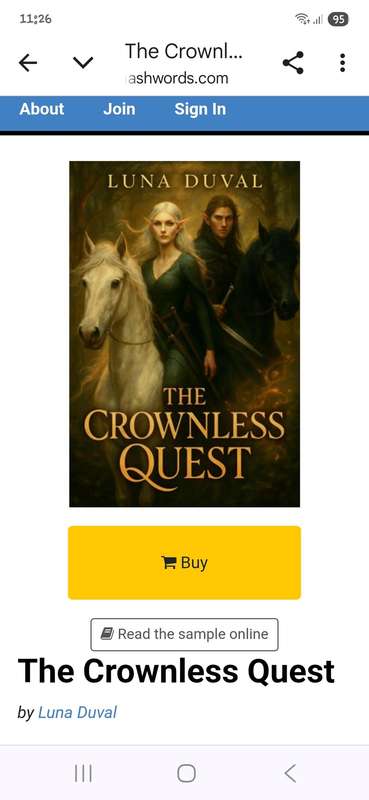 Fantasy E-Book: The Crownless Quest by Luna Duval