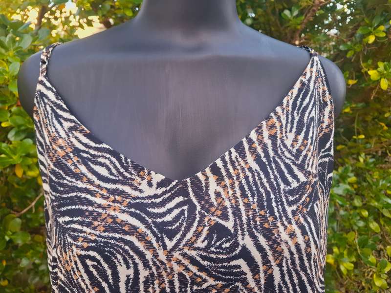 Zebra print thin strap top