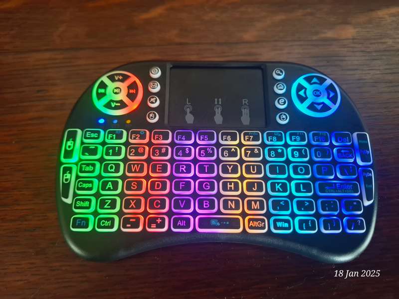 Mini RGB Multi-Media Wireless Keyboard