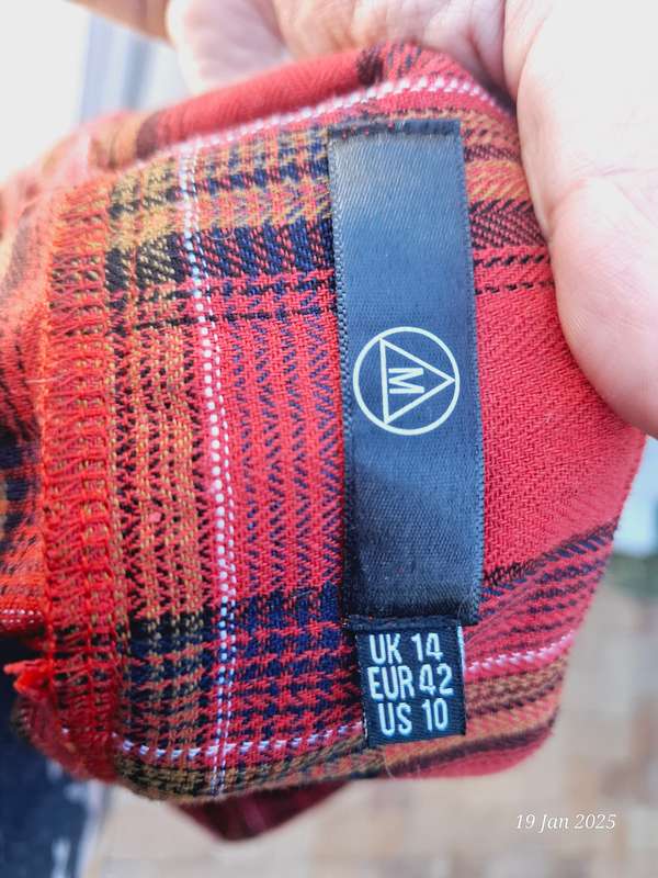 Misguided high waist tartan mini skirt with buckle detail - UK14