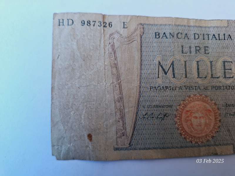1969 1000 Lire bank note