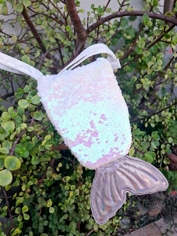 Girls mermaid tail handbag