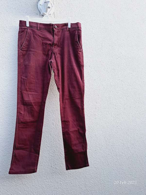 MRP Burgandy Chino Slim Stretch - 32