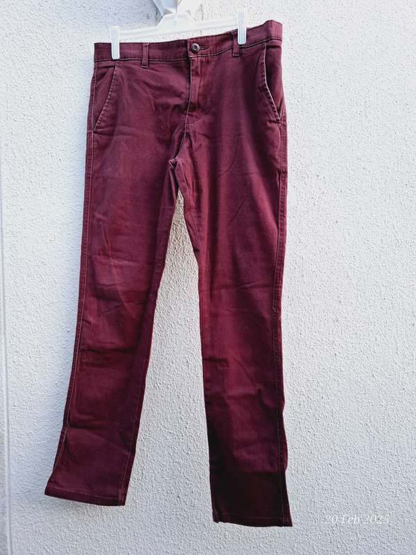 MRP Burgandy Chino Slim Stretch - 32