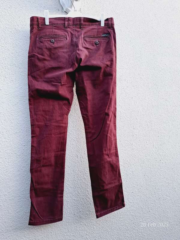 MRP Burgandy Chino Slim Stretch - 32