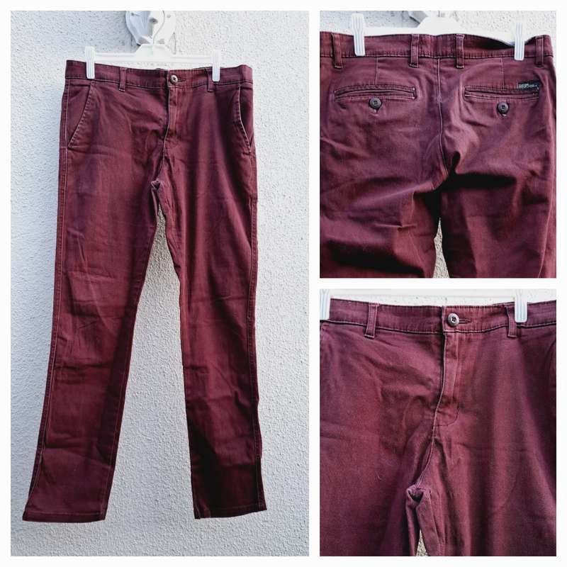 MRP Burgandy Chino Slim Stretch - 32