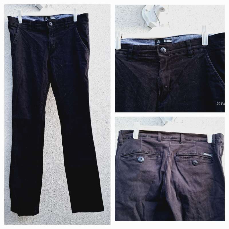 MRP Black Chino Slim Stretch - Size 28