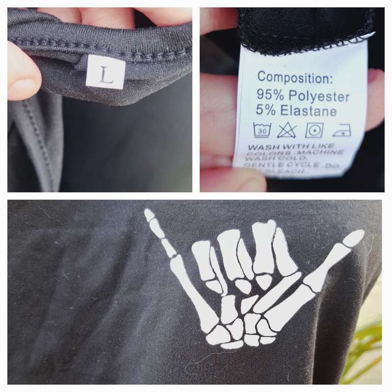 Unisex skeleton hand tank top - L
