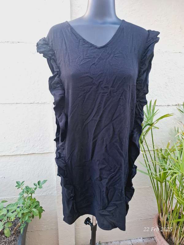 Pick n pay clothing real women black dress with ruffle detail - Size XL