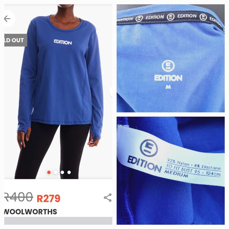 Woolworths edition longsleeve shirt  Size M