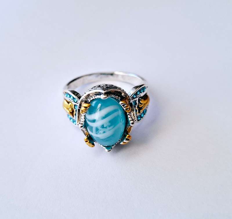 New Vintage alloy and synthetic cubic zirconia ring - Size 13