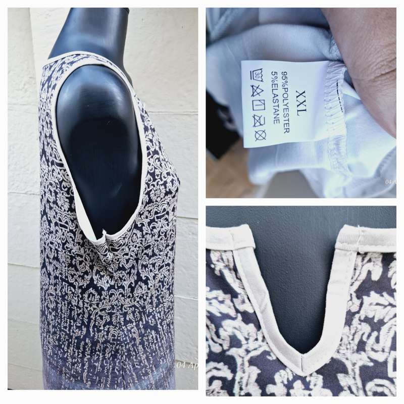 NEW Sleeveless print dress - XXL