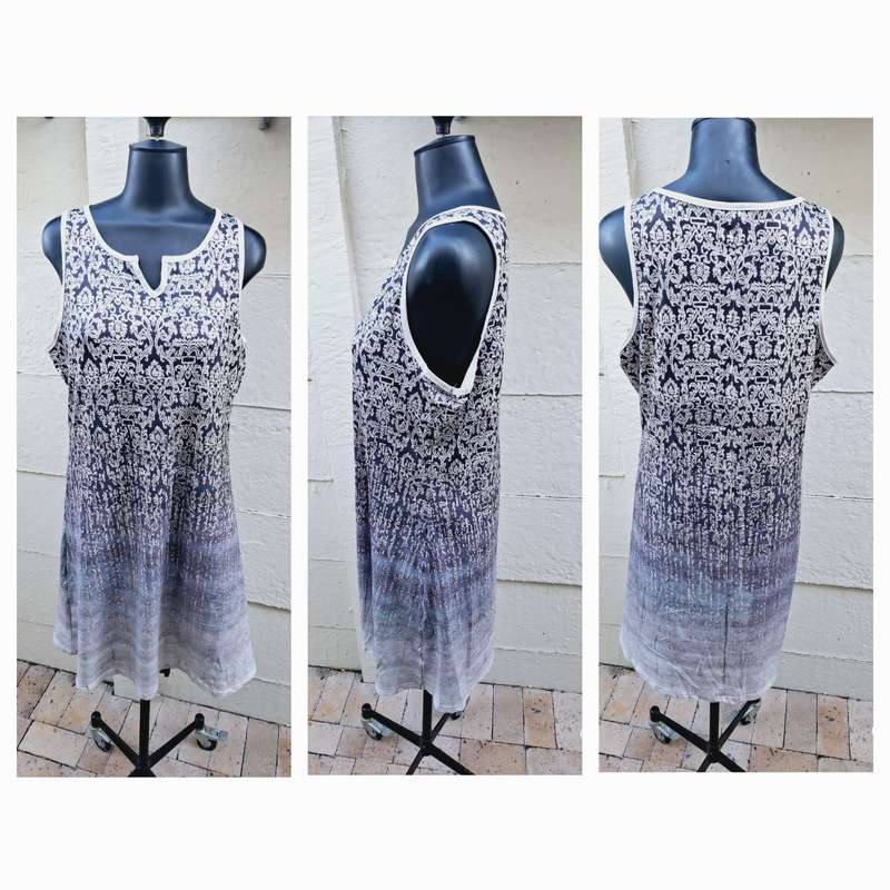 NEW Sleeveless print dress - XXL