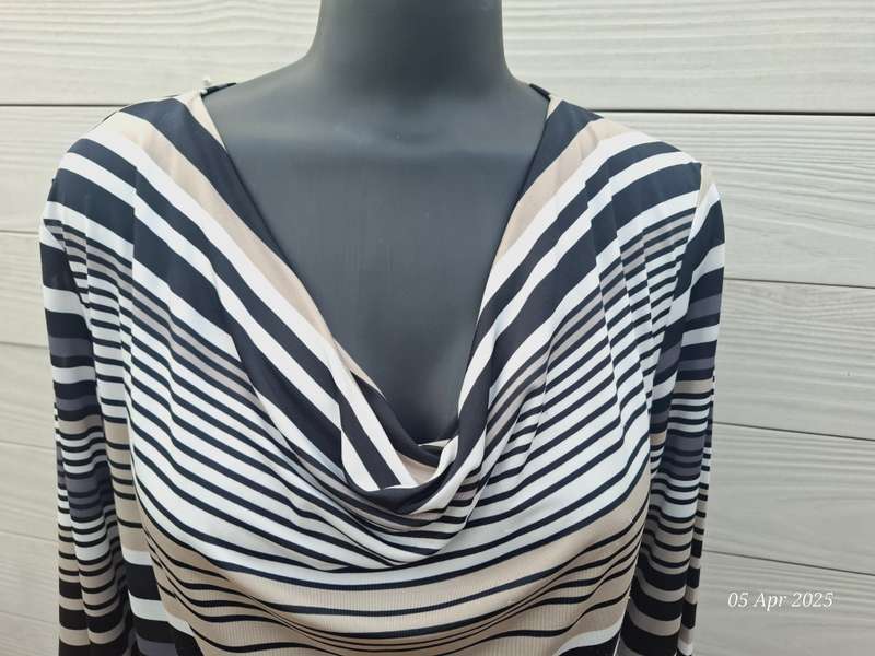 Merien hall (Edgars) cowl neck stripe top - 16