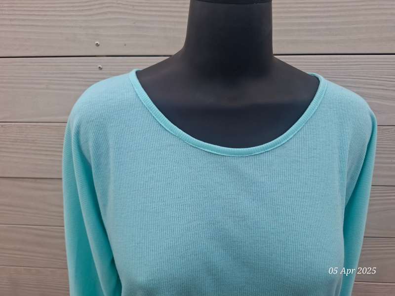 Handmade Turquoise 3/4 sleeve top - 16