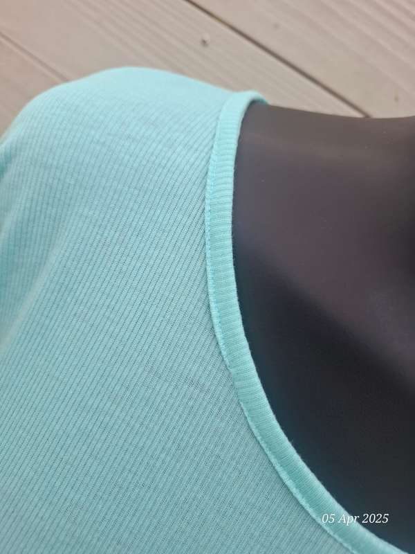 Handmade Turquoise 3/4 sleeve top - 16