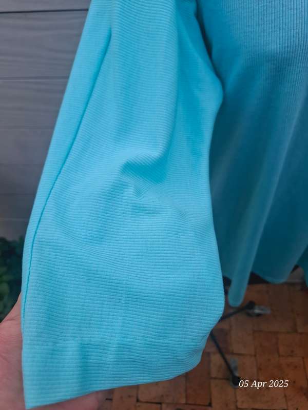 Handmade Turquoise 3/4 sleeve top - 16