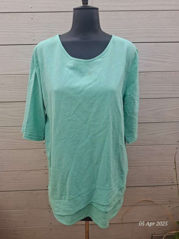 Turquoise top with detail at bottom - Size XXL/16