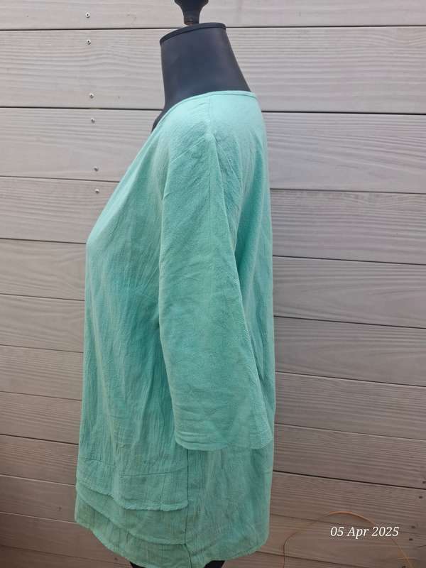 Turquoise top with detail at bottom - Size XXL/16