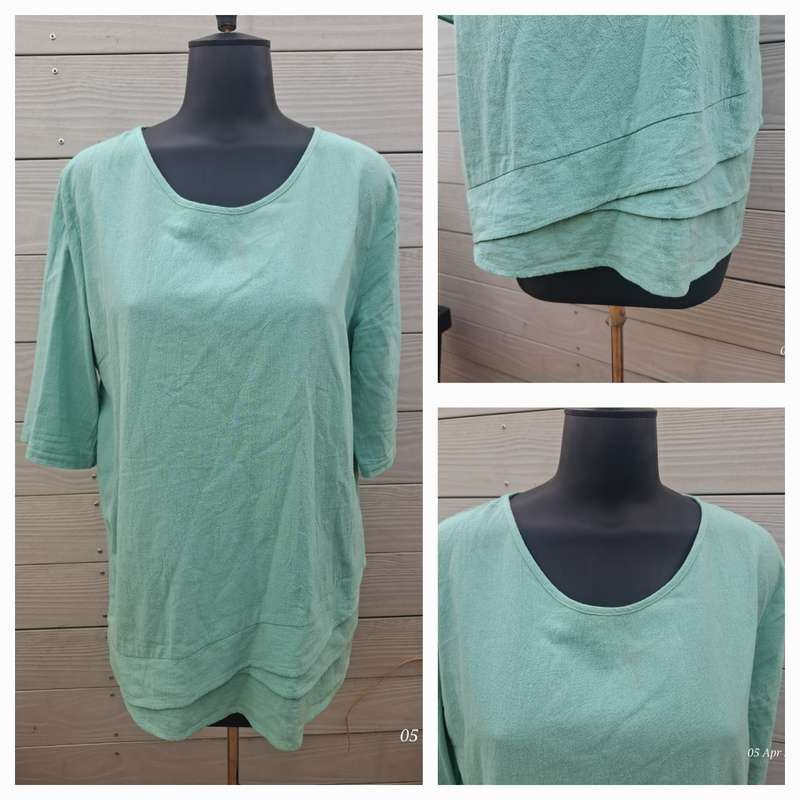 Turquoise top with detail at bottom - Size XXL/16