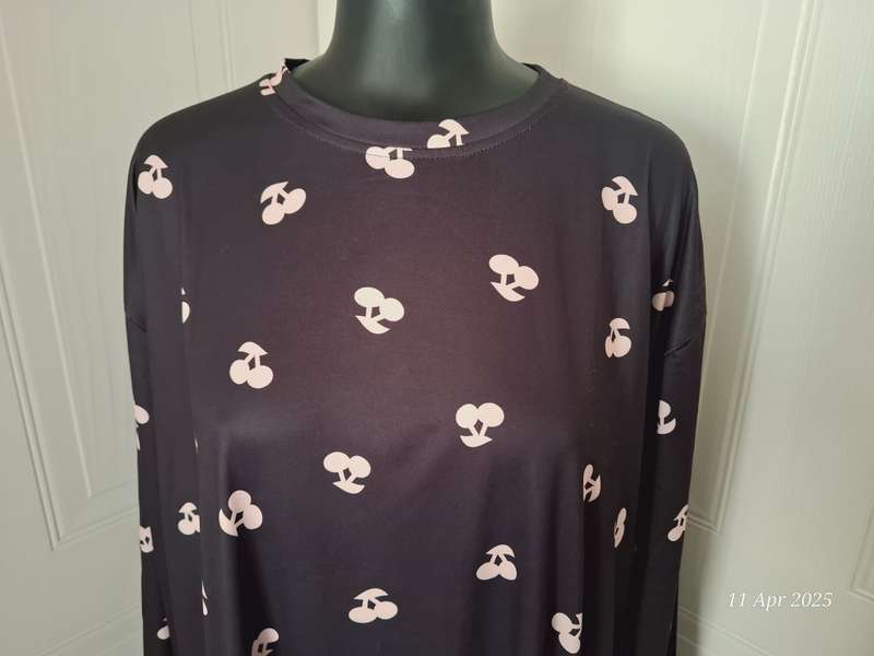 Plus Size Crew Neck Long Sleeve Nightdress - 4XL