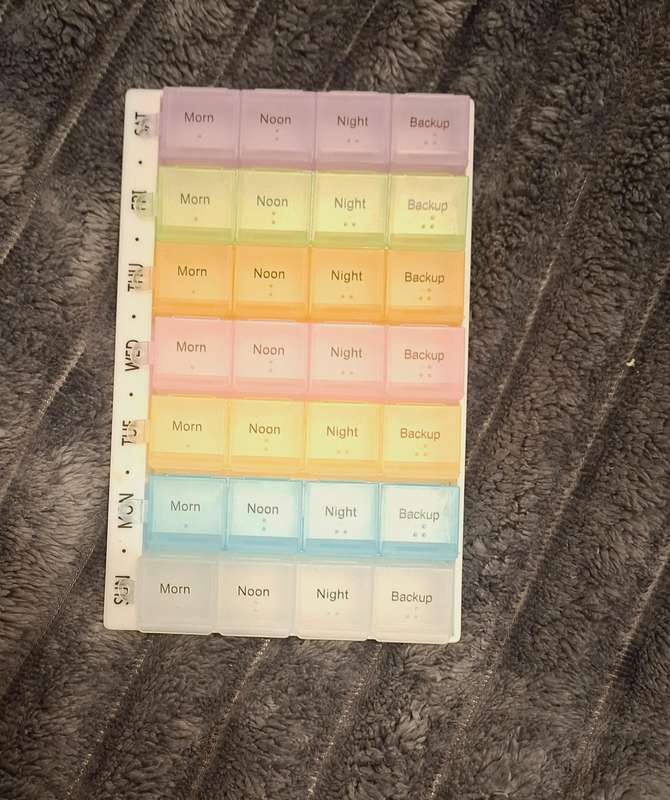 Pill organiser holder