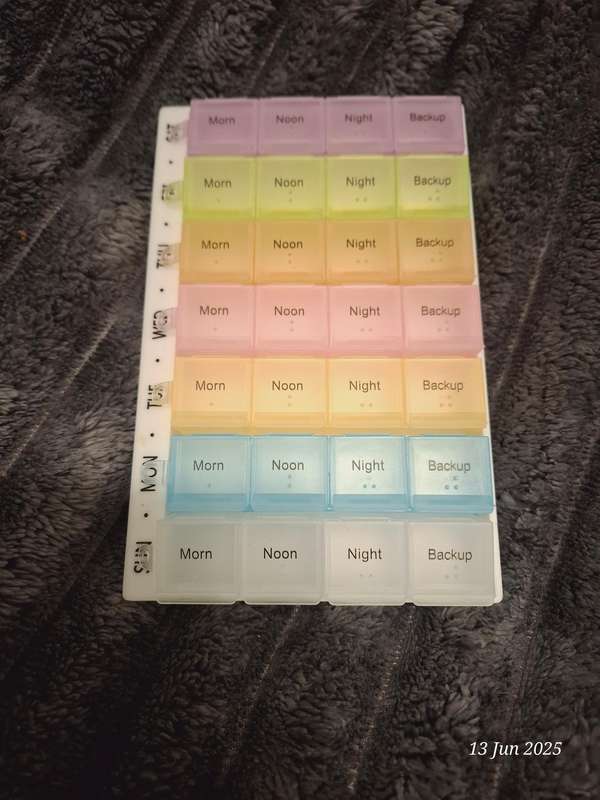 Pill organiser holder
