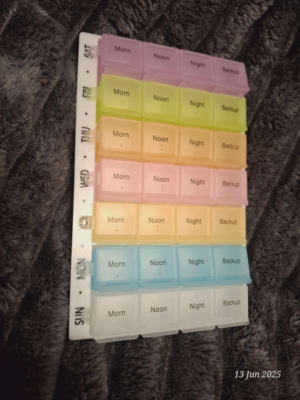 Pill organiser holder