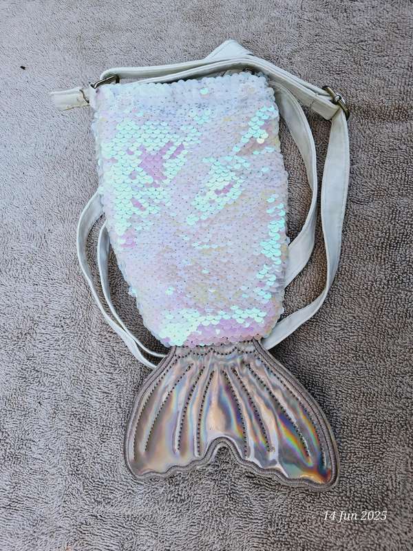 Girls mermaid tail handbag