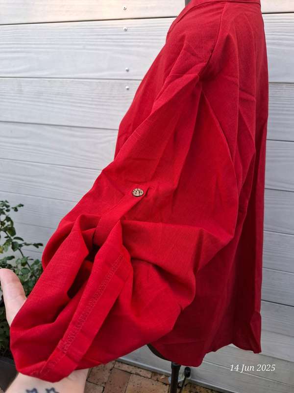 New High-Low deep red top - 4XL