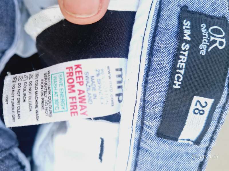 MRP Black Chino Slim Stretch - Size 28