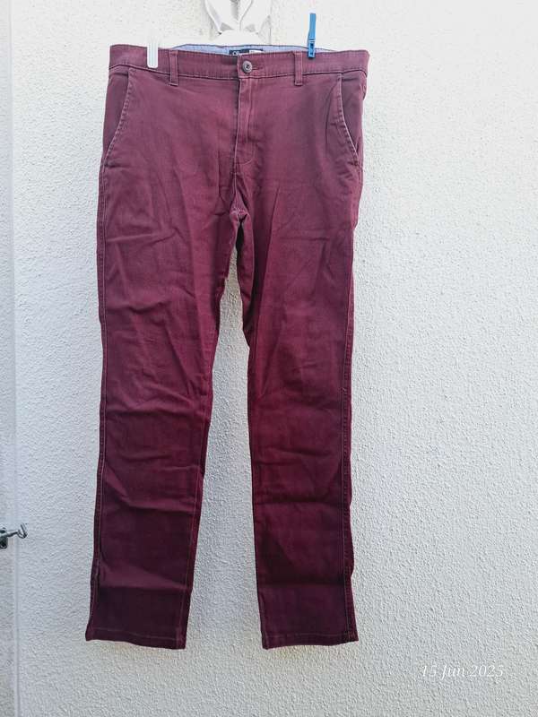 MRP Burgandy Chino Slim Stretch - 32