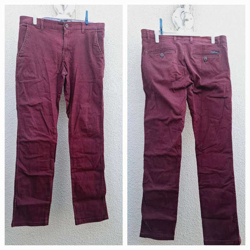 MRP Burgandy Chino Slim Stretch - 32